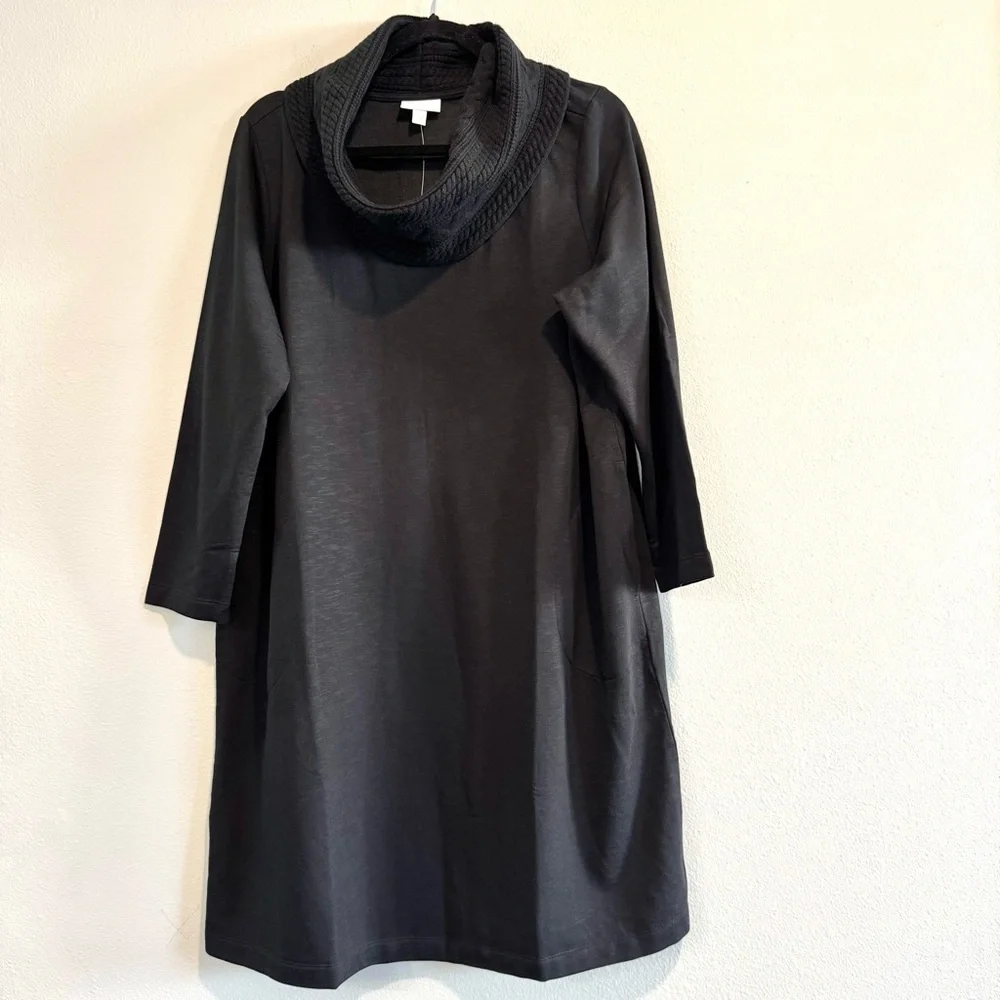 J.Jill Cowl Neck Sweater Dress XL Petite Casual Modern Minimalist Chic NWT $119